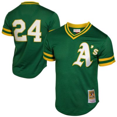 MLB Rickey Henderson Oakland Athletics Cooperstown Mesh Batting Practice Jersey