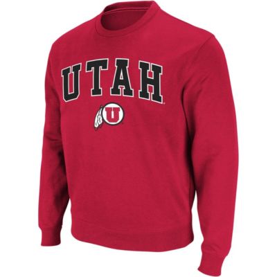 NCAA Utah Utes Arch & Logo Crew Neck Sweatshirt