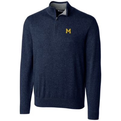 NCAA Michigan Wolverines Big & Tall Vault Lakemont Tri-Blend Half-Zip Pullover Jacket