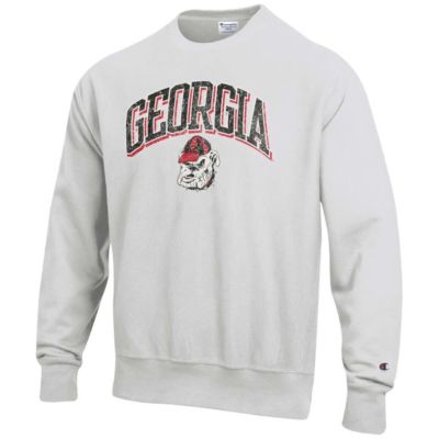 NCAA Georgia Bulldogs Arch Over Logo Reverse Weave Pullover Sweatshirt