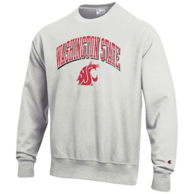NCAA Washington State Cougars Arch Over Logo Reverse Weave Pullover Sweatshirt