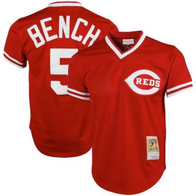 MLB Johnny Bench Cincinnati Reds Cooperstown Collection Big & Tall Mesh Batting Practice Jersey