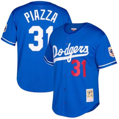 MLB Mike Piazza Los Angeles Dodgers Big & Tall Cooperstown Collection Mesh Button-Up Jersey