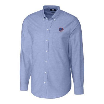 NCAA Boise State Broncos Stretch Oxford Big & Tall Long Sleeve Button-Down Shirt
