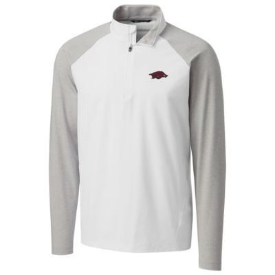 NCAA Arkansas Razorbacks Response Hybrid Overknit Quarter-Zip Pullover Jacket