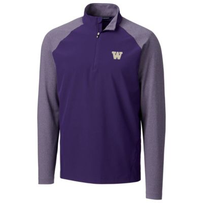 NCAA Washington Huskies Response Hybrid Overknit Quarter-Zip Pullover Jacket