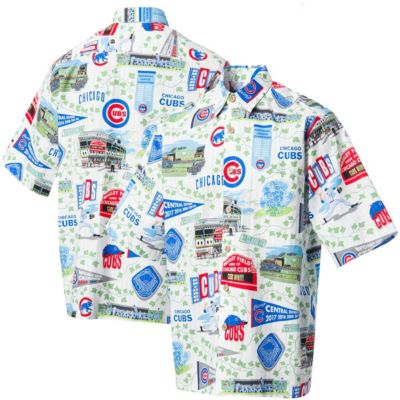 MLB Chicago Cubs Scenic Button-Up Shirt - White