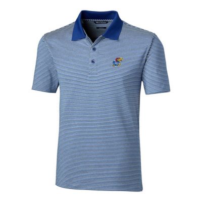 NCAA Kansas Jayhawks Forge Tonal Stripe Tailored Fit Polo Shirt