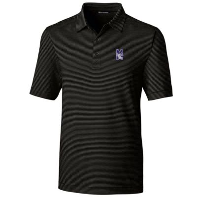 NCAA Northwestern Wildcats Big & Tall Forge Pencil Stripe Polo