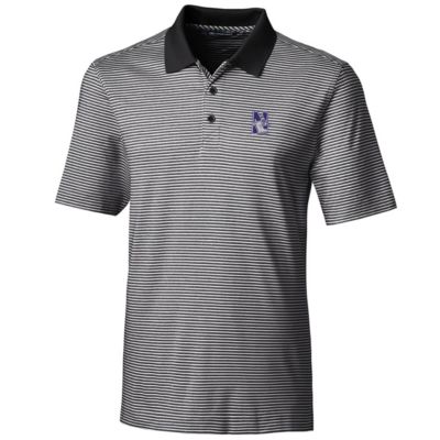 NCAA Northwestern Wildcats Big & Tall Forge Tonal Stripe Polo