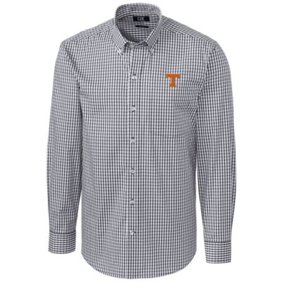 NCAA Tennessee Volunteers Big & Tall Stretch Gingham Long Sleeve Button Down Shirt
