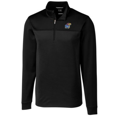 NCAA Kansas Jayhawks Big & Tall Traverse Stripe Half-Zip Pullover Jacket