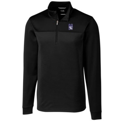 NCAA Northwestern Wildcats Big & Tall Traverse Stripe Half-Zip Pullover Jacket