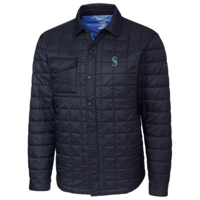 MLB Seattle Mariners Rainier Shirt Full-Zip Jacket - Navy