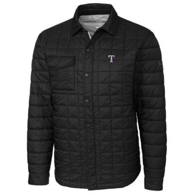 MLB Texas Rangers Rainier Shirt Full-Zip Jacket - Black