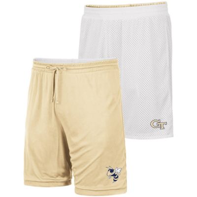 Georgia Tech Yellow Jackets NCAA White/Gold Georgia Tech Jackets Wiggum Reversible Shorts