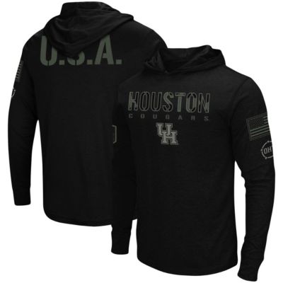 NCAA Houston Cougars OHT Military Appreciation Hoodie Long Sleeve T-Shirt