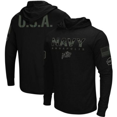 Navy Midshipmen NCAA OHT Military Appreciation Hoodie Long Sleeve T-Shirt