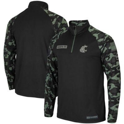 NCAA Washington State Cougars OHT Military Appreciation Take Flight Raglan Quarter-Zip Jacket