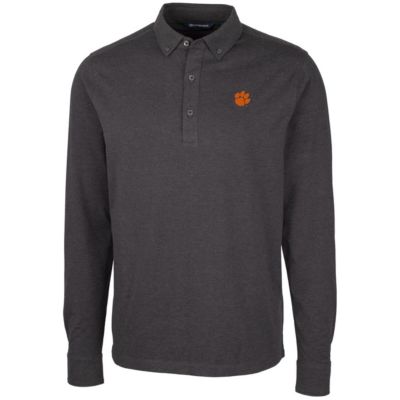 NCAA Clemson Tigers Advantage Long Sleeve Polo