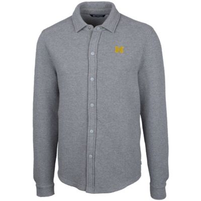 NCAA Michigan Wolverines Coastal Button-Up Shirt Jacket