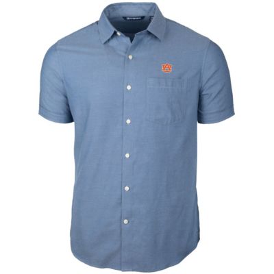 NCAA Auburn Tigers Windward Twill Button-Up Short Sleeve Shirt