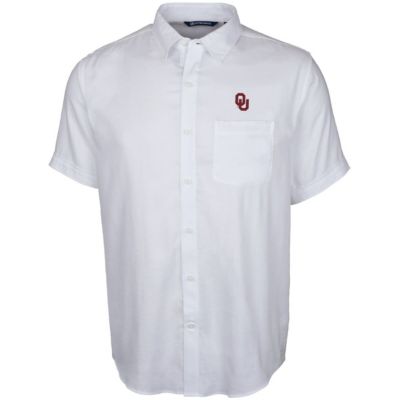 NCAA Oklahoma Sooners Windward Twill Button-Up Short Sleeve Shirt