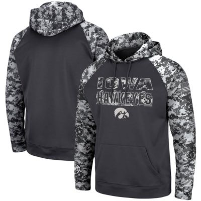 NCAA Iowa Hawkeyes OHT Military Appreciation Digital Pullover Hoodie