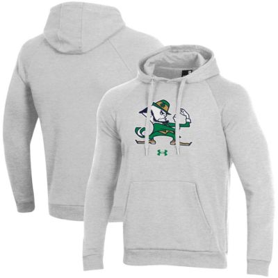 NCAA Under Armour ed Notre Dame Fighting Irish Mascot School Logo All Day Raglan Pullover Hoodie