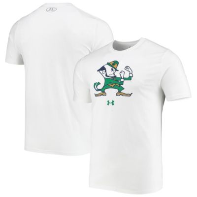 NCAA Under Armour Notre Dame Fighting Irish Mascot Logo Performance Cotton T-Shirt