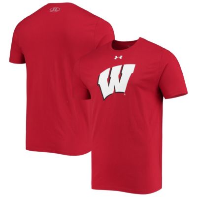 NCAA Under Armour Wisconsin Badgers School Logo Performance Cotton T-Shirt