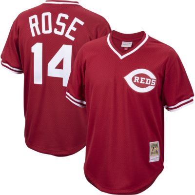 MLB Pete Rose Cincinnati Reds Cooperstown Collection Mesh Batting Practice Jersey