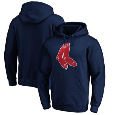 Boston Red Sox MLB Cooperstown Collection Huntington Logo Fitted Pullover Hoodie