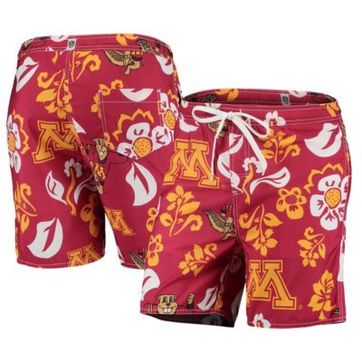 NCAA Minnesota Golden Gophers Floral Volley Logo Swim Trunks