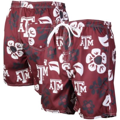 NCAA Texas A&M Aggies Floral Volley Logo Swim Trunks