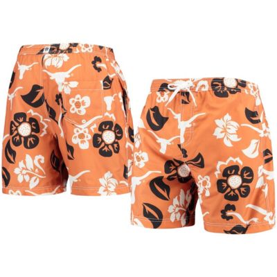 NCAA Texas Longhorns Floral Volley Logo Swim Trunks