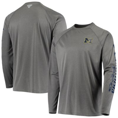 NCAA Michigan Wolverines Terminal Tackle Omni-Shade Raglan Long Sleeve T-Shirt
