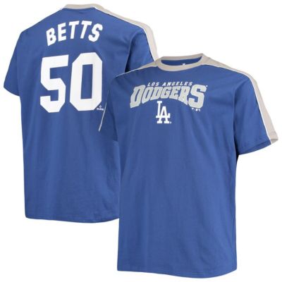 MLB Mookie Betts Los Angeles Dodgers Big & Tall Fashion Piping Player T-Shirt