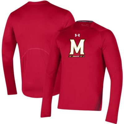 NCAA Under Armour Maryland Terrapins 2021 Sideline Training Performance Long Sleeve T-Shirt