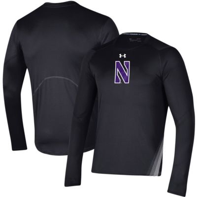 NCAA Under Armour Northwestern Wildcats 2021 Sideline Training Performance Long Sleeve T-Shirt