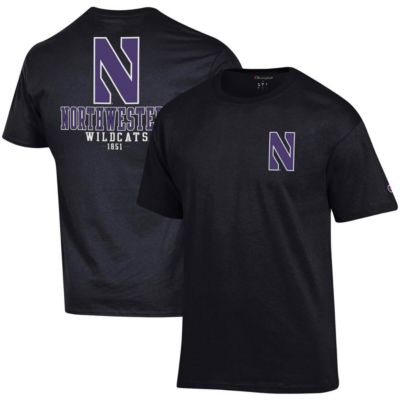 NCAA Northwestern Wildcats Stack 2-Hit T-Shirt
