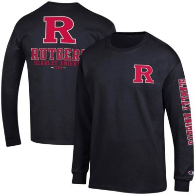 Rutgers Scarlet Knights NCAA Team Stack Long Sleeve T-Shirt