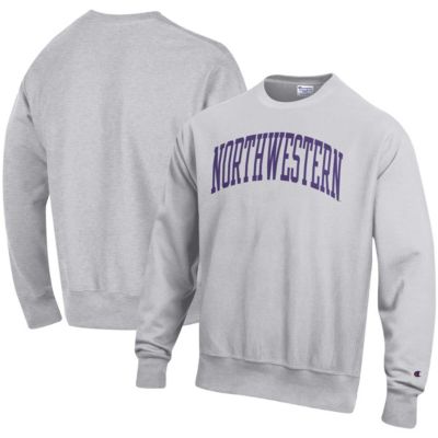NCAA ed Northwestern Wildcats Arch Reverse Weave Pullover Sweatshirt