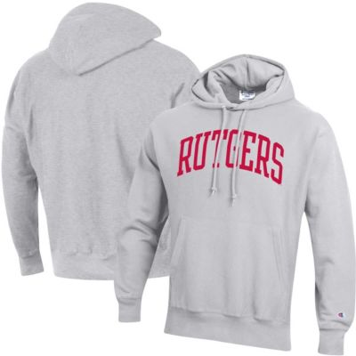 Rutgers Scarlet Knights NCAA Heathered Team Arch Reverse Weave Pullover Hoodie