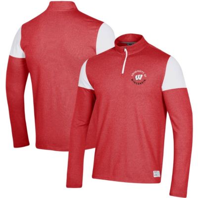 NCAA Under Armour Wisconsin Badgers Gameday Tri-Blend Quarter-Zip Jacket