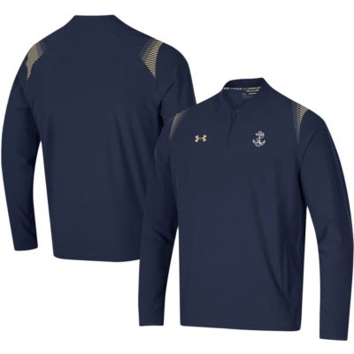 Navy Midshipmen NCAA Under Armour Midshipmen 2021 Sideline Motivate Quarter-Zip Top