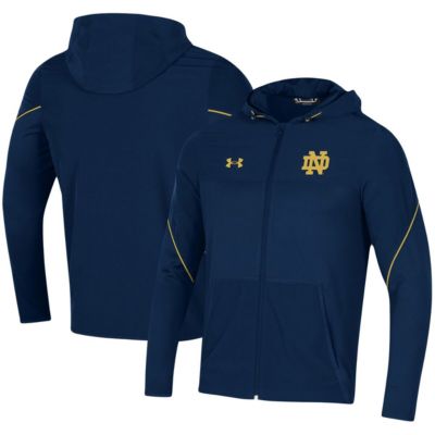 NCAA Under Armour Notre Dame Fighting Irish 2021 Sideline Warm-Up Full-Zip Hoodie