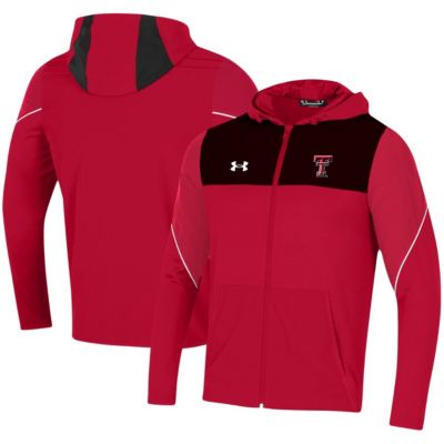 Texas Tech Red Raiders NCAA Under Armour 2021 Sideline Warm-Up Full-Zip Hoodie