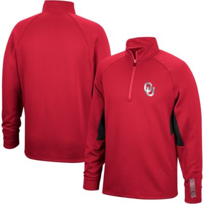 NCAA Oklahoma Sooners Color Blocked Martis Raglan Quarter-Zip Jacket