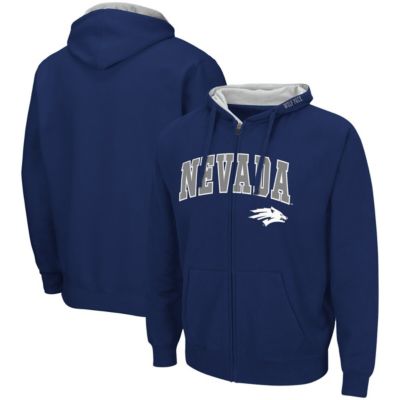 NCAA Nevada Wolf Pack Arch & Logo 3.0 Full-Zip Hoodie